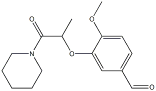 4-methoxy-3-{[1-oxo-1-(piperidin-1-yl)propan-2-yl]oxy}benzaldehyde Structure