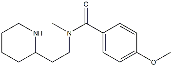 4-methoxy-N-methyl-N-[2-(piperidin-2-yl)ethyl]benzamide,,结构式