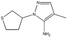 4-methyl-1-(thiolan-3-yl)-1H-pyrazol-5-amine,,结构式