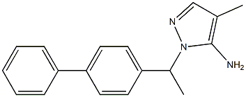 4-methyl-1-[1-(4-phenylphenyl)ethyl]-1H-pyrazol-5-amine|