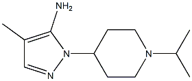 4-methyl-1-[1-(propan-2-yl)piperidin-4-yl]-1H-pyrazol-5-amine Struktur