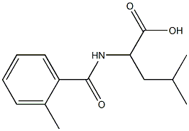 4-methyl-2-[(2-methylphenyl)formamido]pentanoic acid Struktur