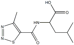 4-methyl-2-[(4-methyl-1,2,3-thiadiazol-5-yl)formamido]pentanoic acid Structure