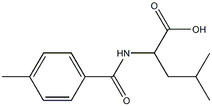 4-methyl-2-[(4-methylbenzoyl)amino]pentanoic acid Structure