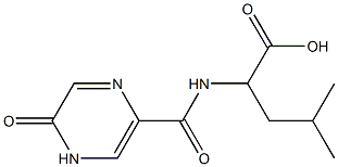 4-methyl-2-[(5-oxo-4,5-dihydropyrazin-2-yl)formamido]pentanoic acid Struktur