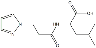 4-methyl-2-[3-(1H-pyrazol-1-yl)propanamido]pentanoic acid Struktur