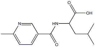 4-methyl-2-{[(6-methylpyridin-3-yl)carbonyl]amino}pentanoic acid,,结构式