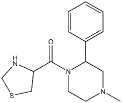 4-methyl-2-phenyl-1-(1,3-thiazolidin-4-ylcarbonyl)piperazine