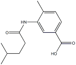 4-methyl-3-(4-methylpentanamido)benzoic acid Struktur