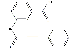 4-methyl-3-[(3-phenylprop-2-ynoyl)amino]benzoic acid 结构式