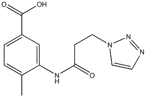 4-methyl-3-[3-(1H-1,2,3-triazol-1-yl)propanamido]benzoic acid Structure