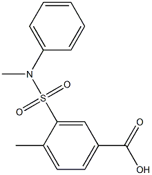 4-methyl-3-[methyl(phenyl)sulfamoyl]benzoic acid,,结构式