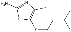 4-methyl-5-[(3-methylbutyl)thio]-1,3-thiazol-2-amine 结构式