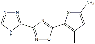 4-methyl-5-[3-(4H-1,2,4-triazol-3-yl)-1,2,4-oxadiazol-5-yl]thiophen-2-amine Struktur