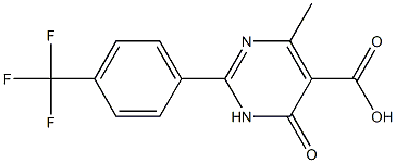 4-methyl-6-oxo-2-[4-(trifluoromethyl)phenyl]-1,6-dihydropyrimidine-5-carboxylic acid Structure