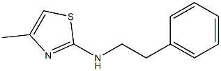 4-methyl-N-(2-phenylethyl)-1,3-thiazol-2-amine 结构式