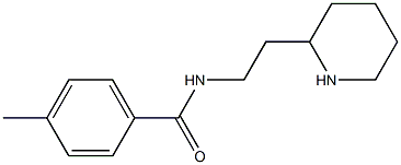 4-methyl-N-(2-piperidin-2-ylethyl)benzamide,,结构式