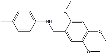 4-methyl-N-[(2,4,5-trimethoxyphenyl)methyl]aniline Structure