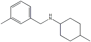 4-methyl-N-[(3-methylphenyl)methyl]cyclohexan-1-amine Struktur