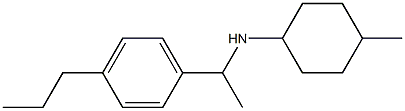 4-methyl-N-[1-(4-propylphenyl)ethyl]cyclohexan-1-amine,,结构式