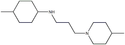 4-methyl-N-[3-(4-methylpiperidin-1-yl)propyl]cyclohexan-1-amine Struktur