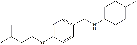 4-methyl-N-{[4-(3-methylbutoxy)phenyl]methyl}cyclohexan-1-amine Struktur