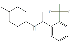 4-methyl-N-{1-[2-(trifluoromethyl)phenyl]ethyl}cyclohexan-1-amine Struktur