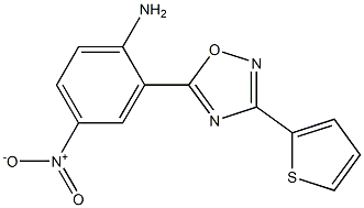 4-nitro-2-[3-(thiophen-2-yl)-1,2,4-oxadiazol-5-yl]aniline,,结构式