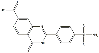 4-oxo-2-(4-sulfamoylphenyl)-3,4-dihydroquinazoline-7-carboxylic acid,,结构式