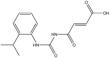 4-oxo-4-({[2-(propan-2-yl)phenyl]carbamoyl}amino)but-2-enoic acid Struktur
