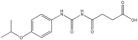 4-oxo-4-({[4-(propan-2-yloxy)phenyl]carbamoyl}amino)butanoic acid Struktur