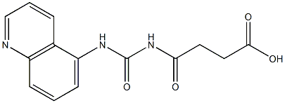 4-oxo-4-[(quinolin-5-ylcarbamoyl)amino]butanoic acid 化学構造式