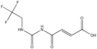 4-oxo-4-{[(2,2,2-trifluoroethyl)carbamoyl]amino}but-2-enoic acid 化学構造式