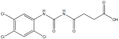 4-oxo-4-{[(2,4,5-trichlorophenyl)carbamoyl]amino}butanoic acid,,结构式