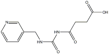 4-oxo-4-{[(pyridin-3-ylmethyl)carbamoyl]amino}butanoic acid Struktur