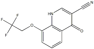 4-oxo-8-(2,2,2-trifluoroethoxy)-1,4-dihydroquinoline-3-carbonitrile,,结构式