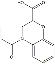 4-propionyl-3,4-dihydro-2H-1,4-benzoxazine-2-carboxylic acid 结构式