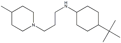 4-tert-butyl-N-[3-(4-methylpiperidin-1-yl)propyl]cyclohexan-1-amine 结构式