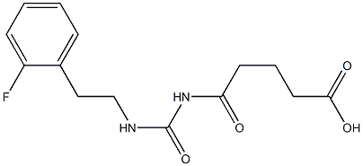 5-({[2-(2-fluorophenyl)ethyl]carbamoyl}amino)-5-oxopentanoic acid 化学構造式