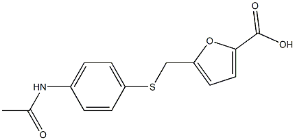 5-({[4-(acetylamino)phenyl]thio}methyl)-2-furoic acid Struktur