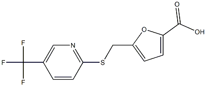 5-({[5-(trifluoromethyl)pyridin-2-yl]sulfanyl}methyl)furan-2-carboxylic acid Struktur