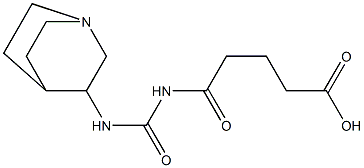 5-({1-azabicyclo[2.2.2]octan-3-ylcarbamoyl}amino)-5-oxopentanoic acid|