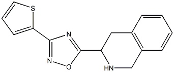 5-(1,2,3,4-tetrahydroisoquinolin-3-yl)-3-(thiophen-2-yl)-1,2,4-oxadiazole 化学構造式