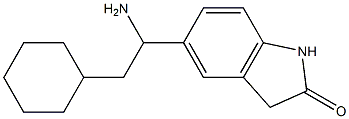 5-(1-amino-2-cyclohexylethyl)-2,3-dihydro-1H-indol-2-one Struktur