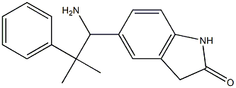 5-(1-amino-2-methyl-2-phenylpropyl)-2,3-dihydro-1H-indol-2-one,,结构式