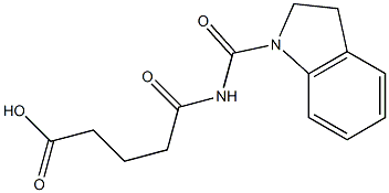 5-(2,3-dihydro-1H-indol-1-ylcarbonylamino)-5-oxopentanoic acid,,结构式