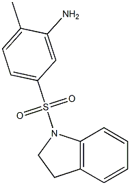 5-(2,3-dihydro-1H-indole-1-sulfonyl)-2-methylaniline,,结构式