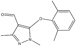 5-(2,6-dimethylphenoxy)-1,3-dimethyl-1H-pyrazole-4-carbaldehyde,,结构式