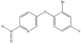 5-(2-bromo-4-fluorophenoxy)-2-nitropyridine,,结构式
