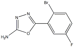 5-(2-bromo-5-fluorophenyl)-1,3,4-oxadiazol-2-amine,,结构式